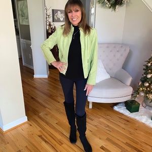 Valerie Stevens light green suede jacket. Size s